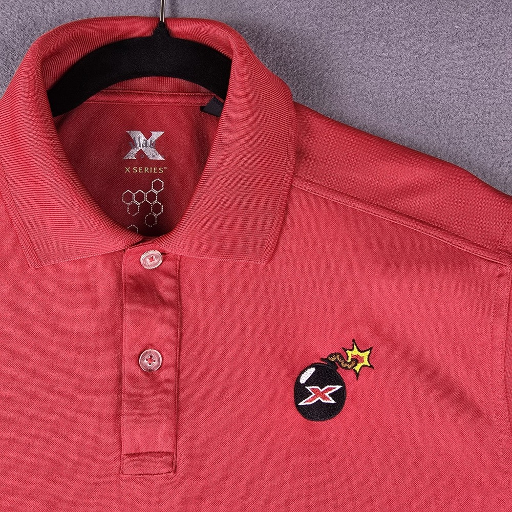 Callaway Golf Shirt X Series Polo Red Mens Medium Stretch Performance Bomb